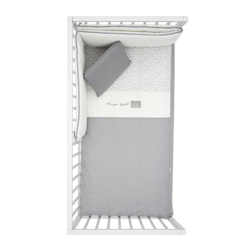 Cuna con protector Forest Gris Cambrass - Nanetes #